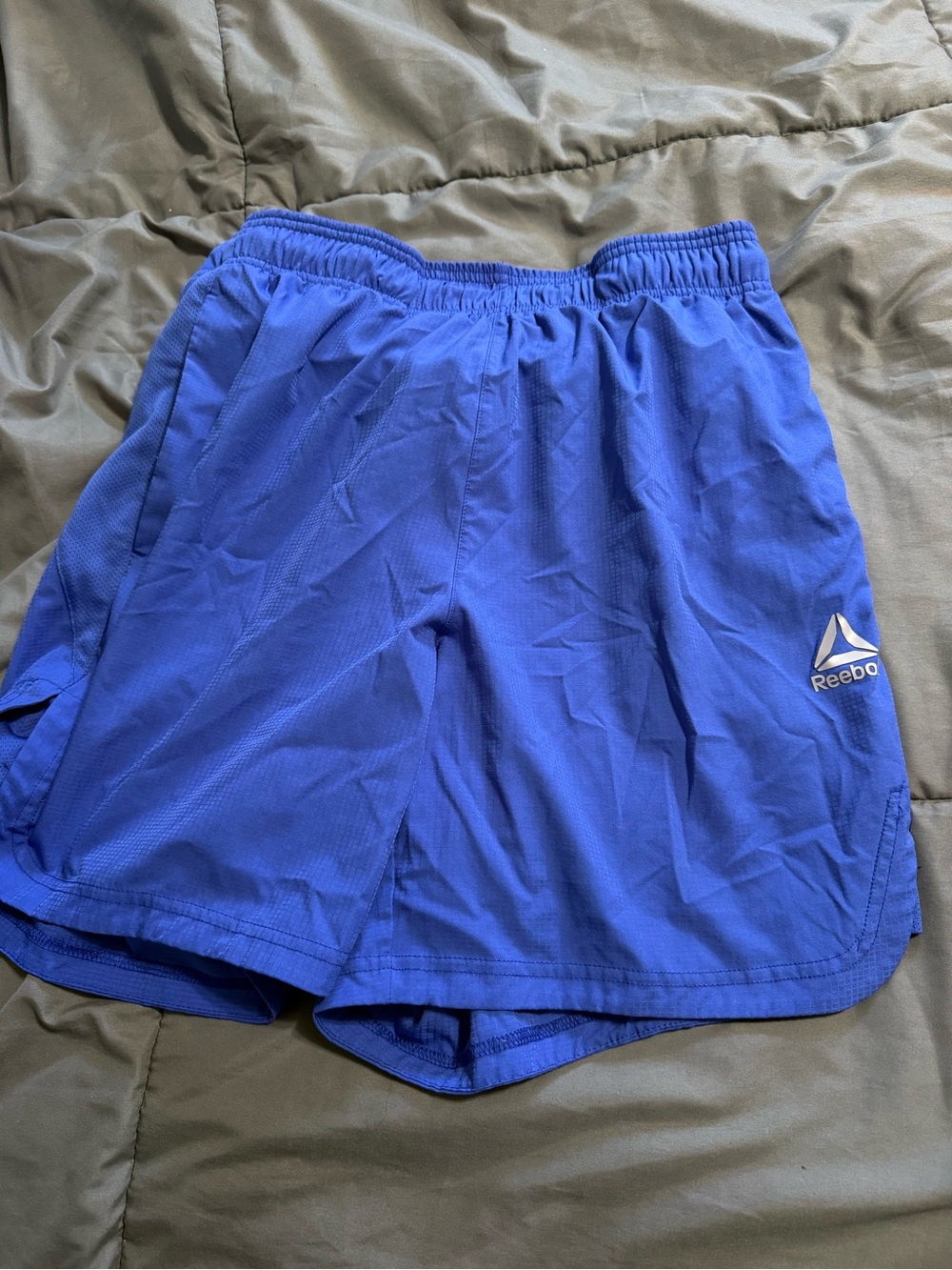Reebok Men's Royal Blue Athletic Shorts with Logo